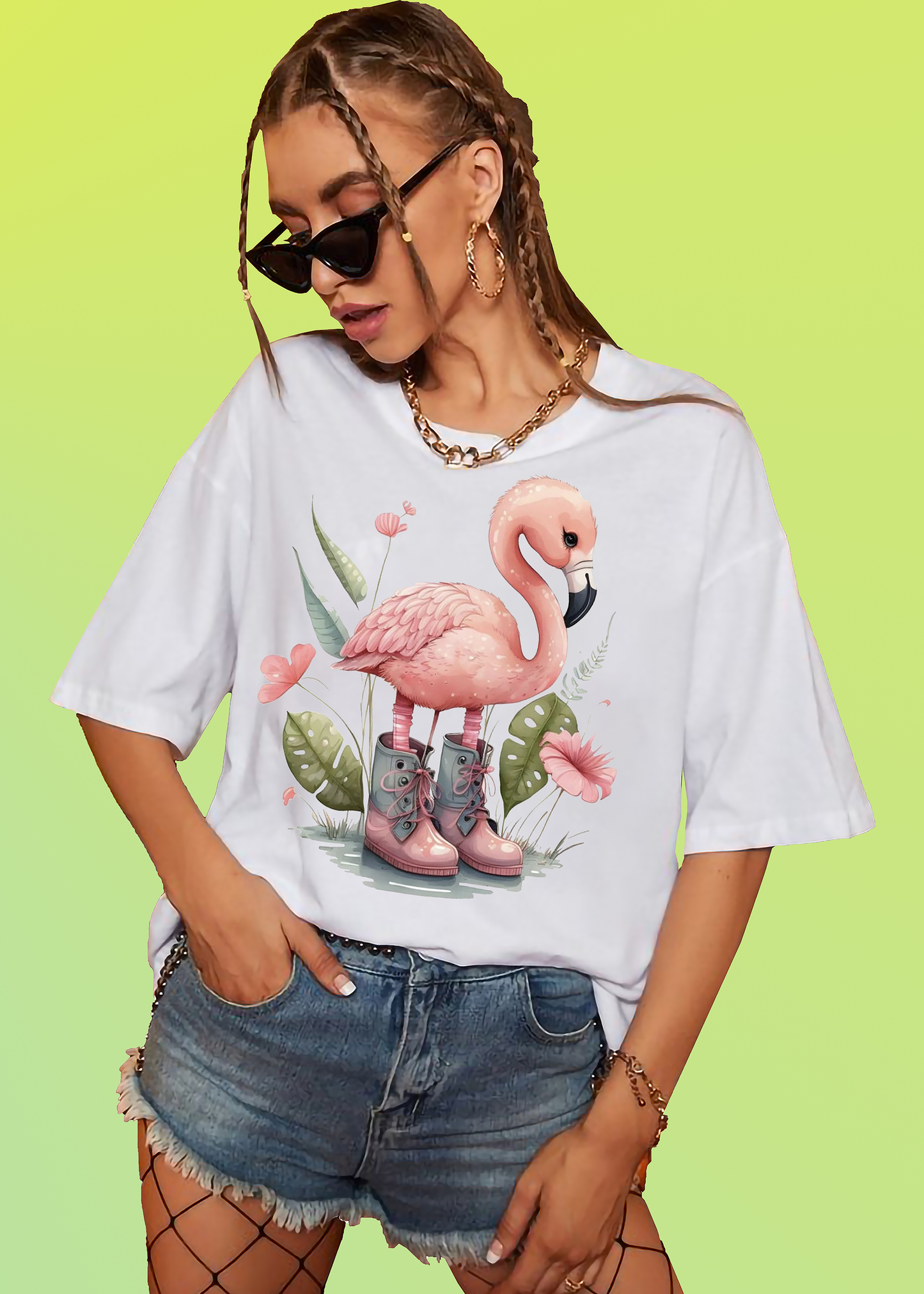 VLAM Pink Flamingo Womens Tshirt