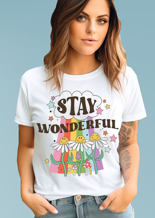 VLAM  Stay Wonderful Womens Graphic Tshirt