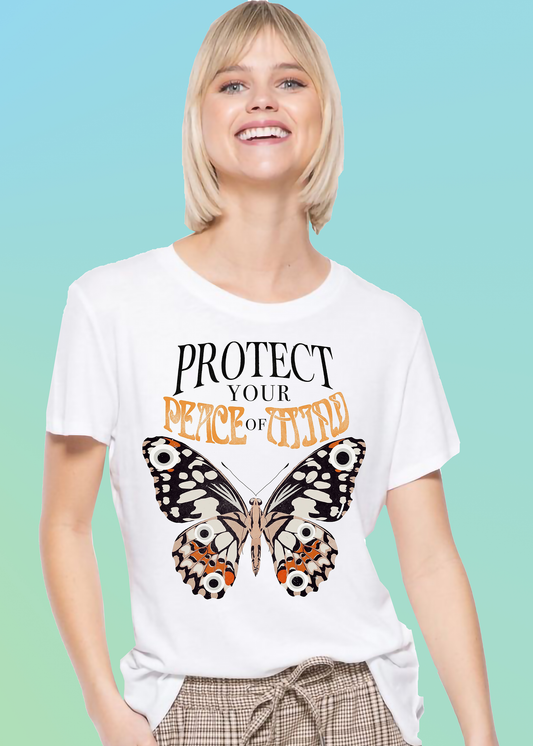 VLAM Peace Of Mind Womens Butterfly T-shirt
