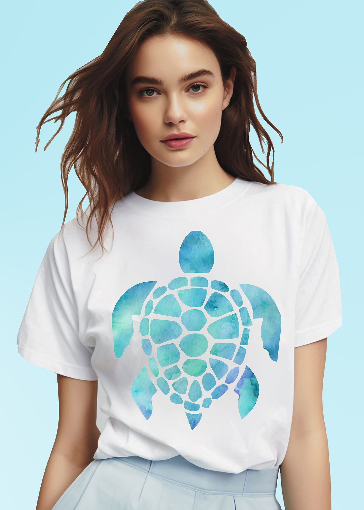 VLAM Blue Turtle Womens Tshirt
