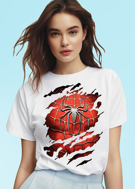 VLAM Spiderman Print Women T-shirt