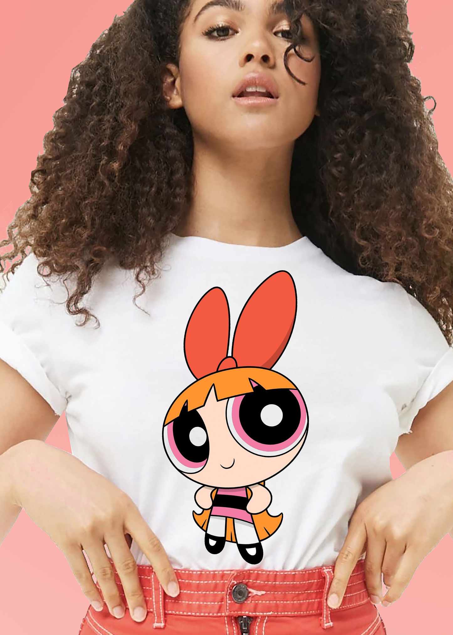 VLAM Womens Blossom Powerpuff Cartoon Tshirt