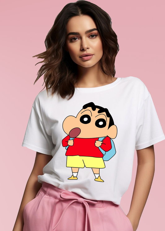VLAM Shinchan Cartoon T-shirt For Women