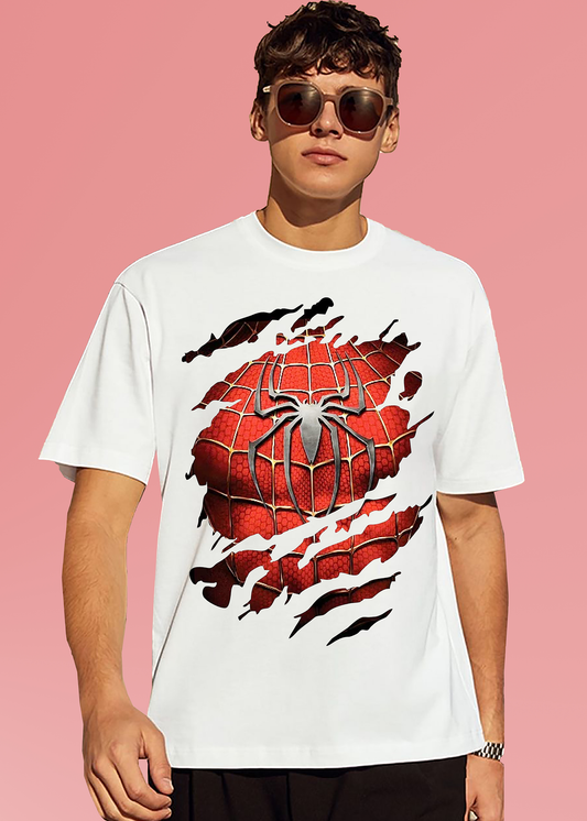 VLAM Spiderman Print Mens T-shirt