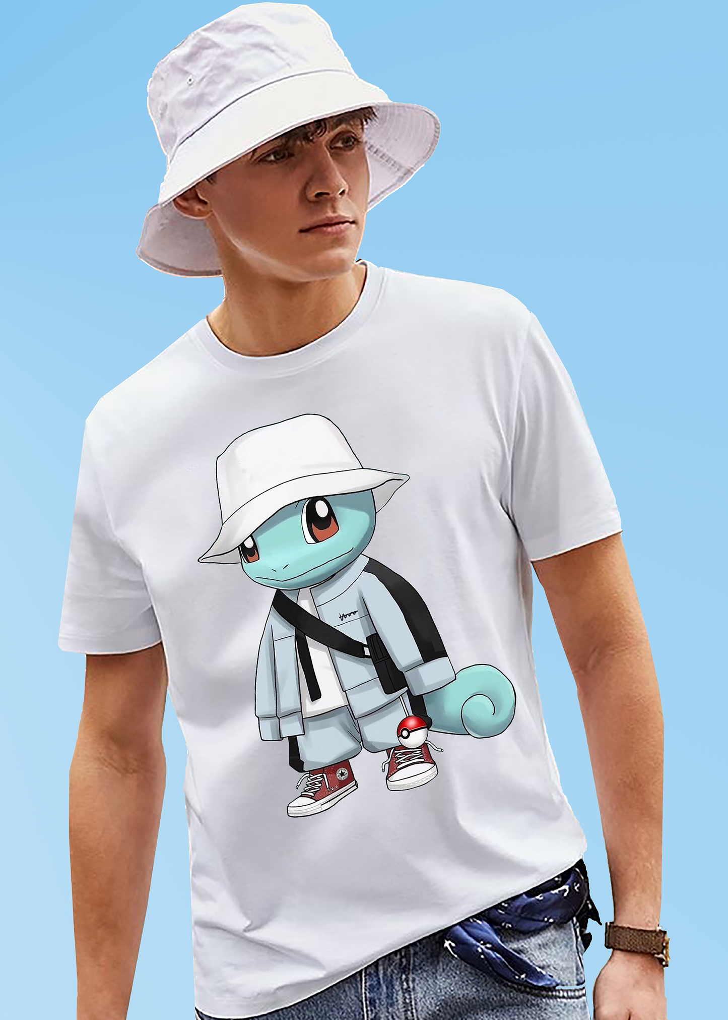VLAM Squirtle Pokemon T-shirt For Men