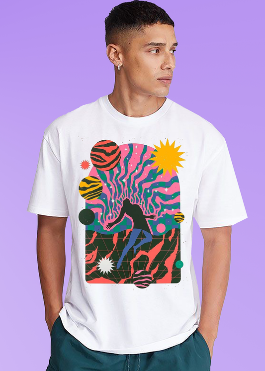 VLAM Mens Trippy Graphic T-shirt
