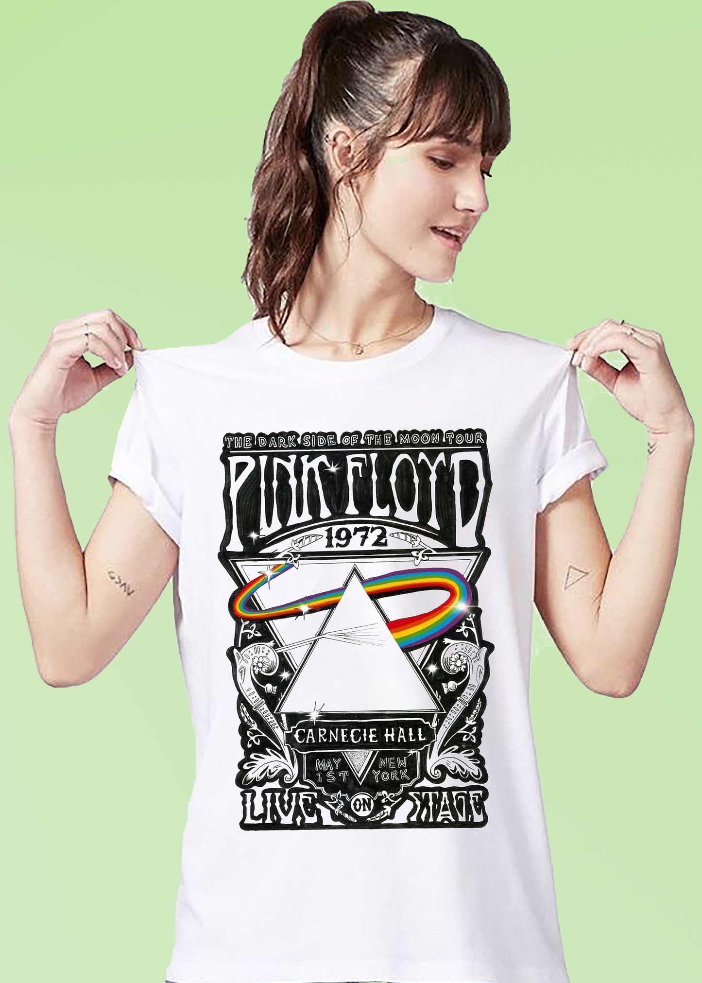 VLAM Pink Floyd Graphic Women Tshirt