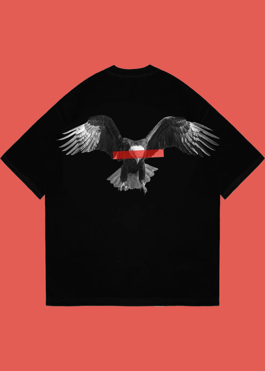 VLAM Owl Art Back Print Unisex Oversized Tshirt