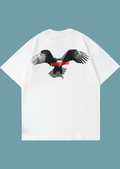 VLAM Owl Art Back Print Unisex Oversized Tshirt