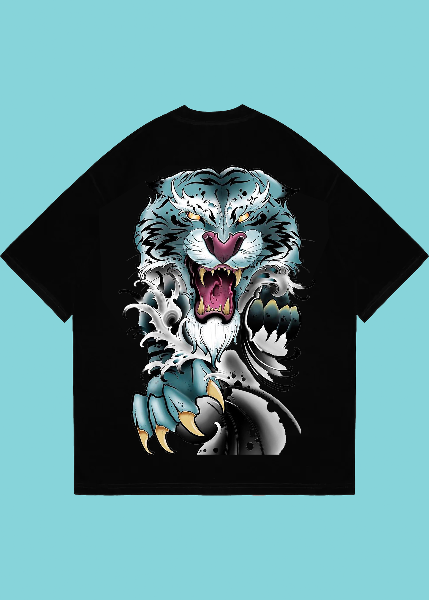 VLAM Roaring Lion Unisex  Back Print Oversized Tshirt