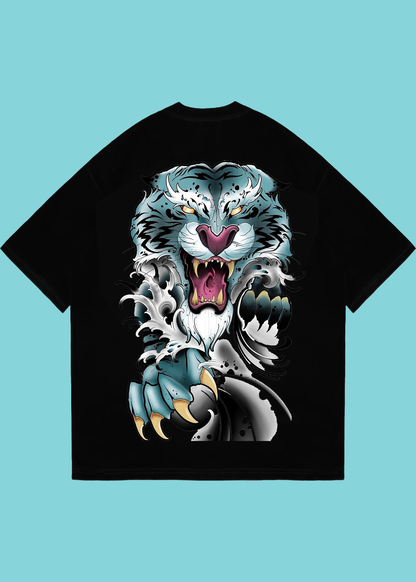 VLAM Roaring Lion Unisex  Back Print Oversized Tshirt