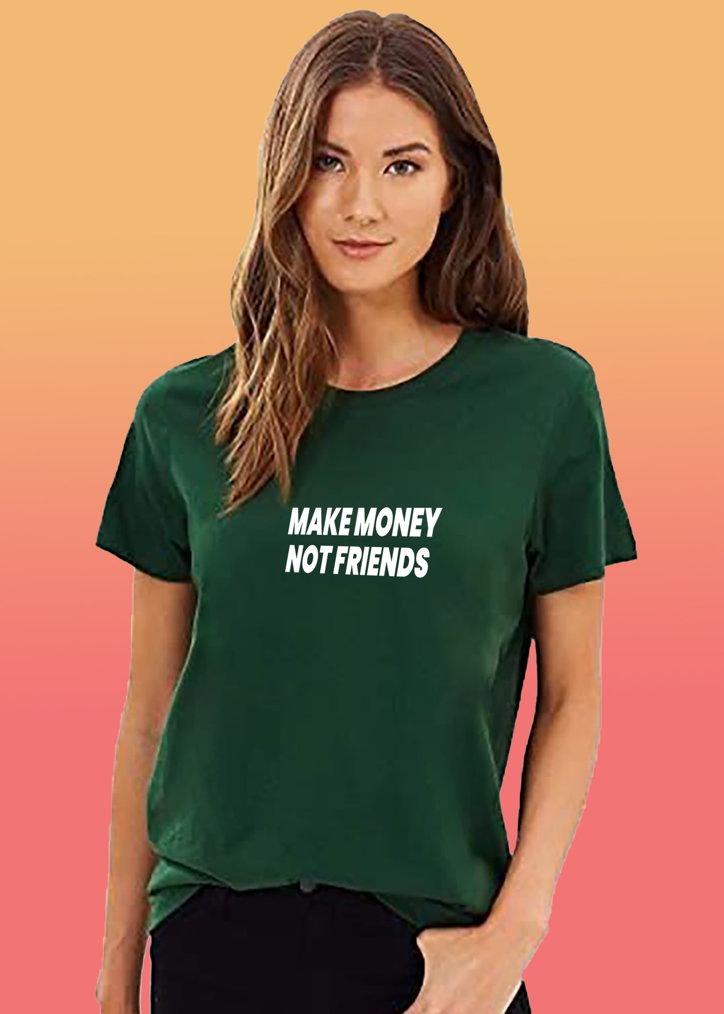 VLAM Make Money Not Friends Women Tshirt