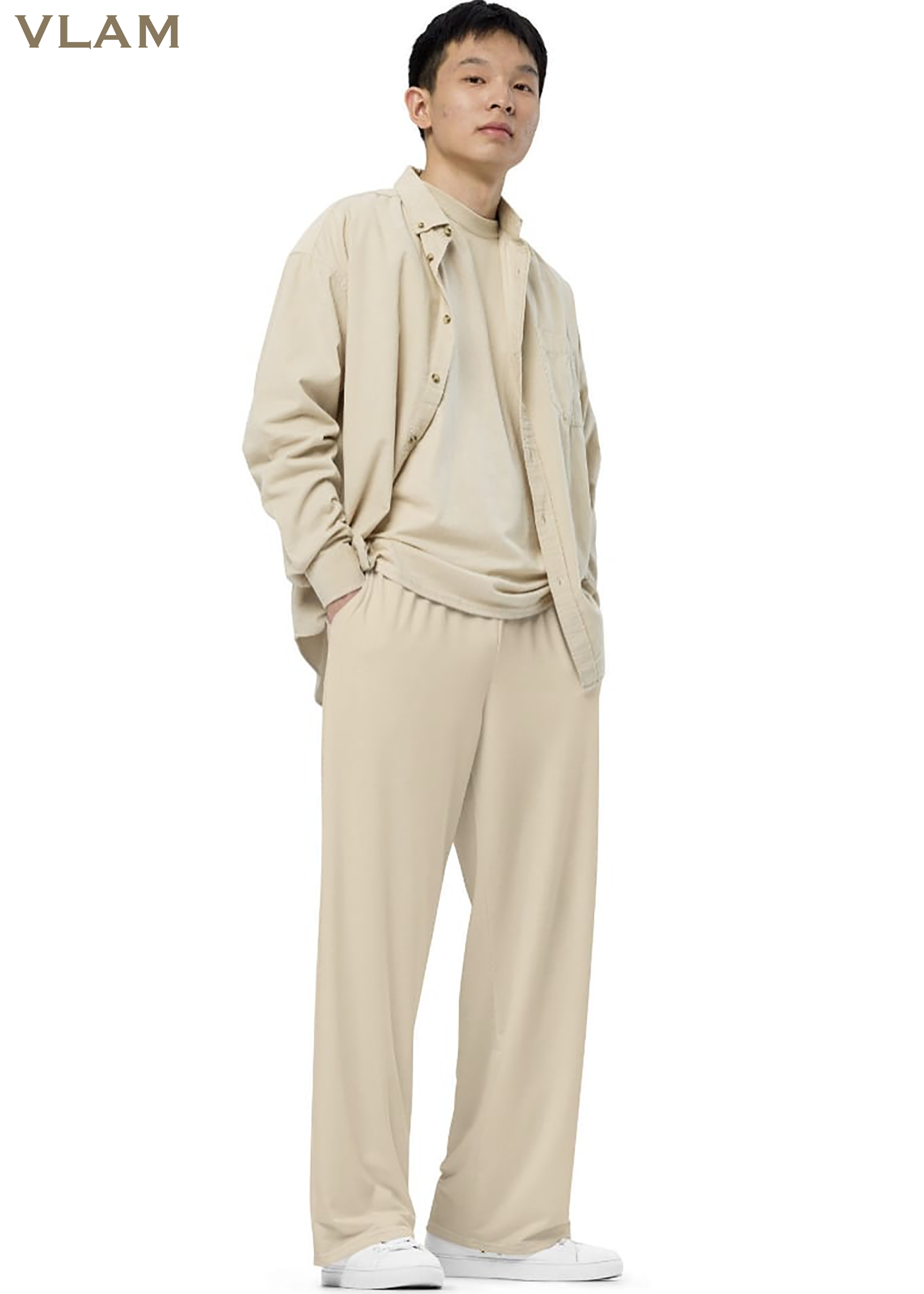 VLAM Solid Beige Unisex Pant