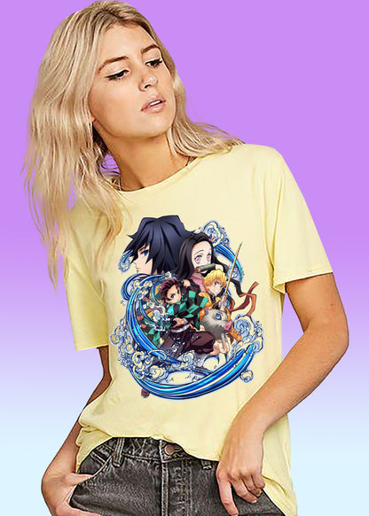 VLAM Blue Anime Tshirt For Women