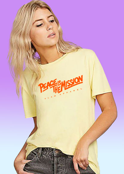 VLAM Peace Is The Mission Womens Tshirt
