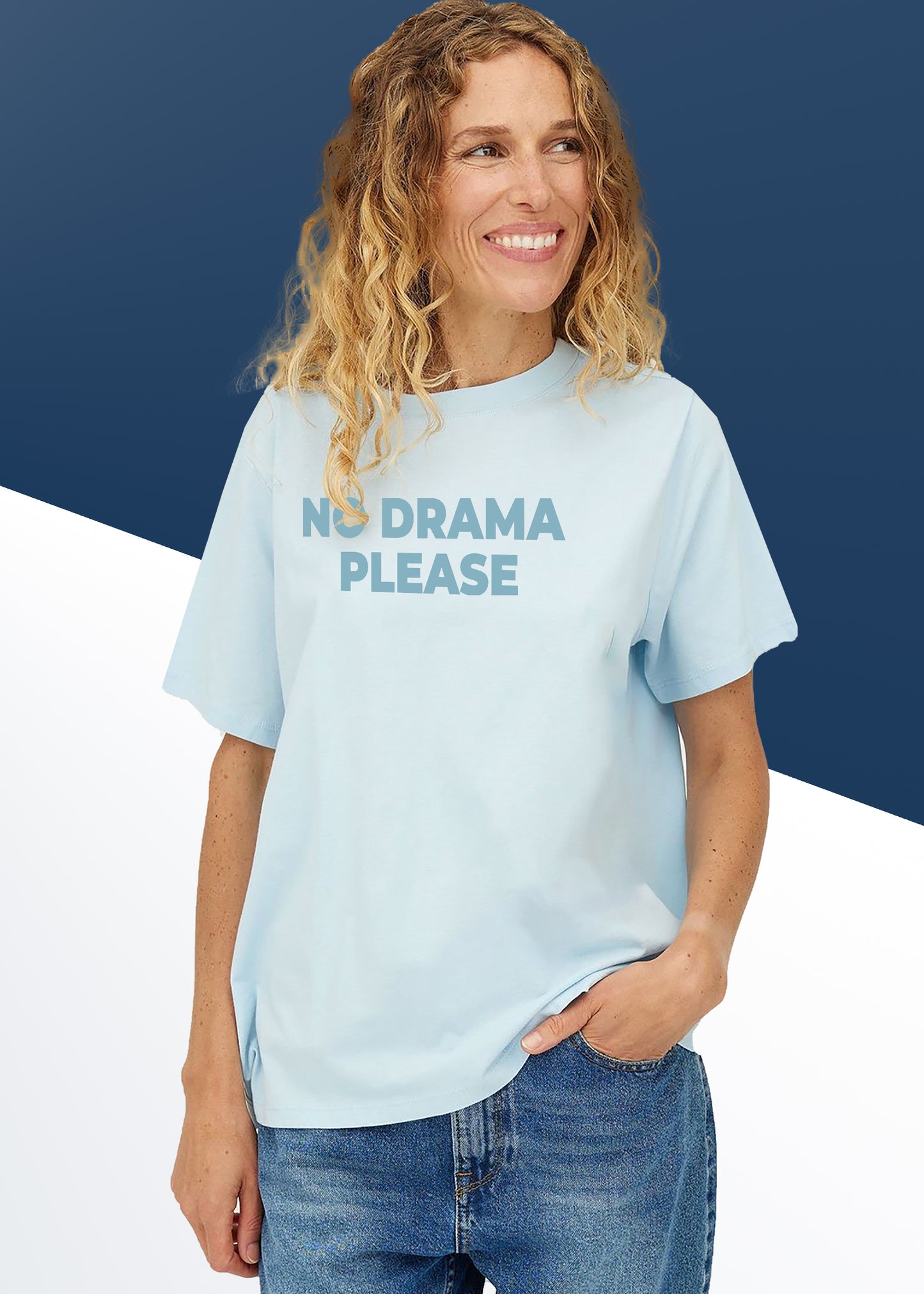 VLAM No Drama Graphic Women Tshirt