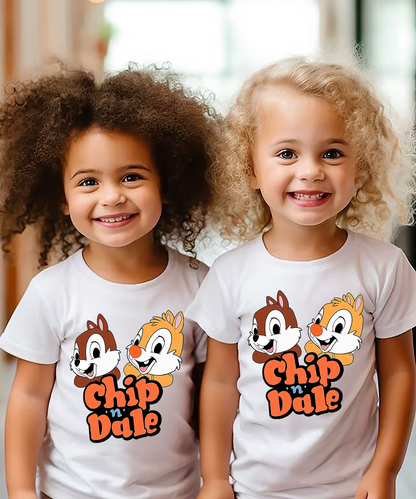 VLAM Chip and Dale Kids Cartoon Tshirt  (Pack of 2)