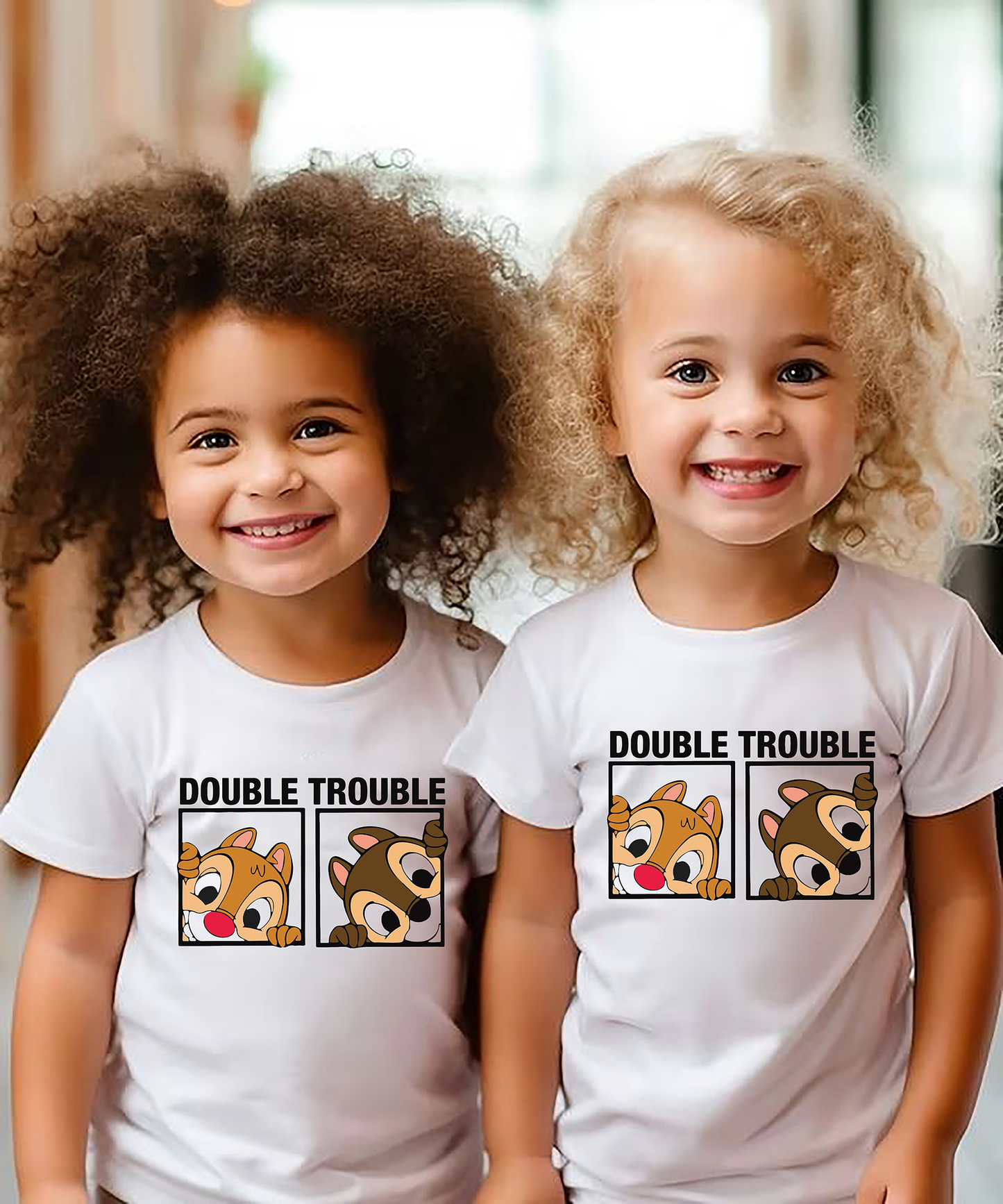 VLAM Double Trouble Cartoon Print Kids Tshirt  (Pack of 2)