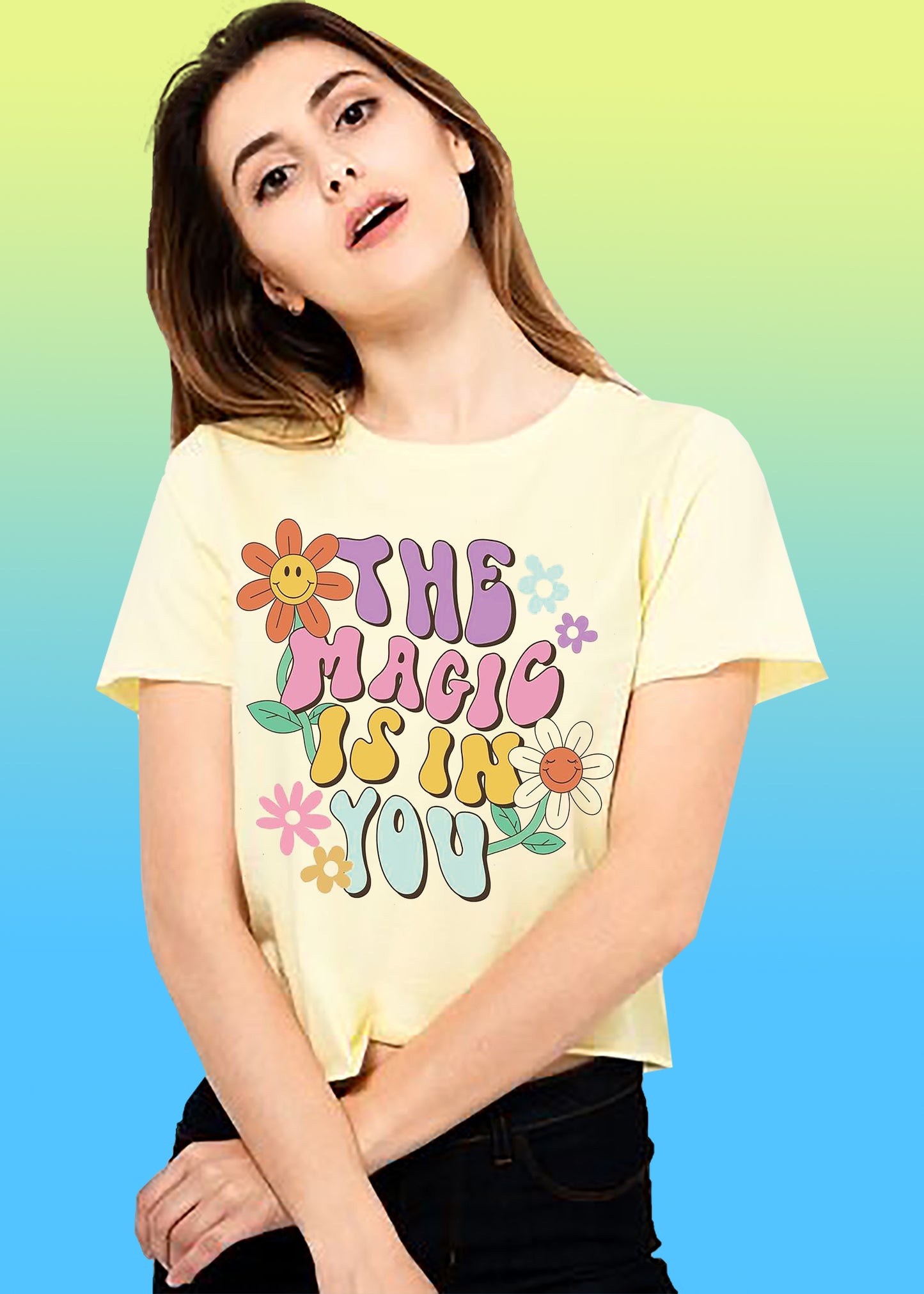 VLAM Magic Is In You Women Quote T-shirt