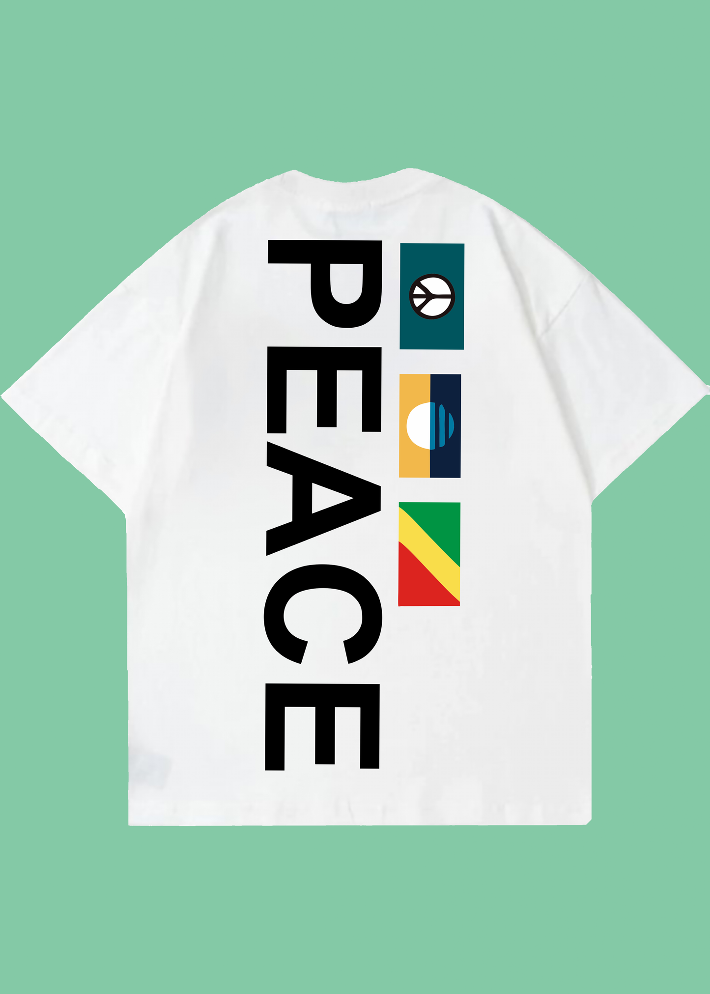 VLAM Peace Unisex Back Print Oversized Tshirt