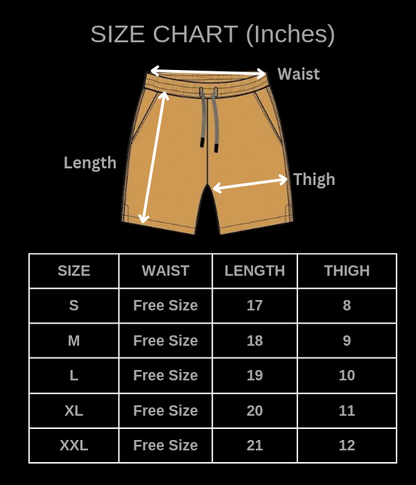 VLAM Solid Beige Unisex Shorts