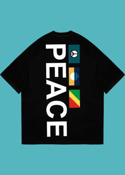 VLAM Peace Unisex Back Print Oversized Tshirt
