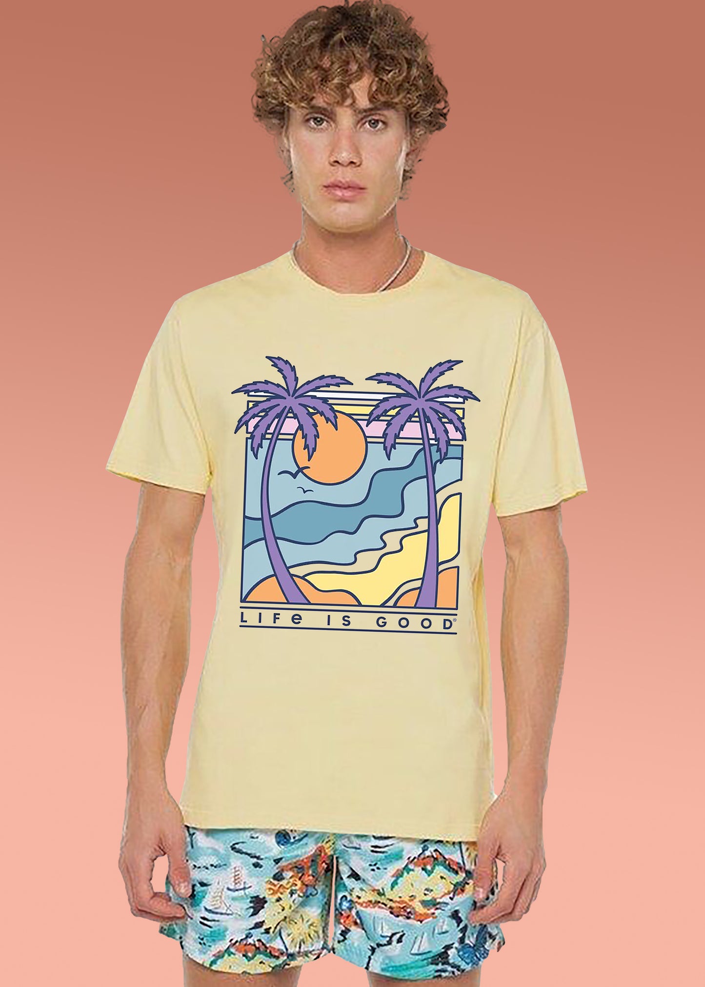 VLAM Life Is Good Print Mens T-shirt