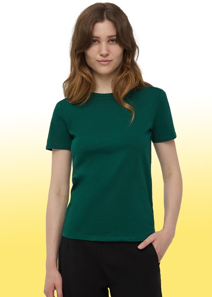 VLAM Regular Fit Bottle Green Solid Tshirt