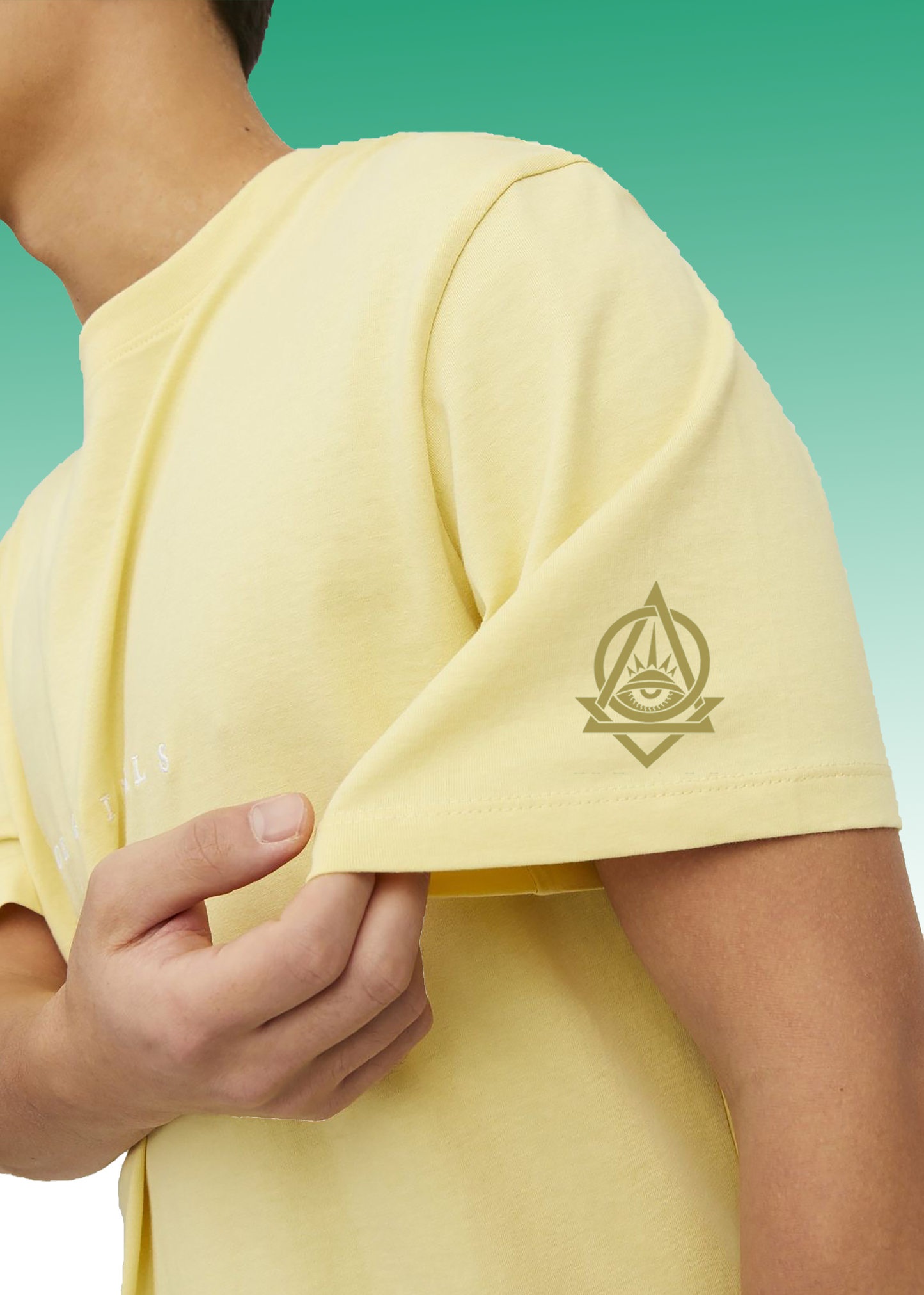VLAM Oversized Fit Yellow Solid Tshirt