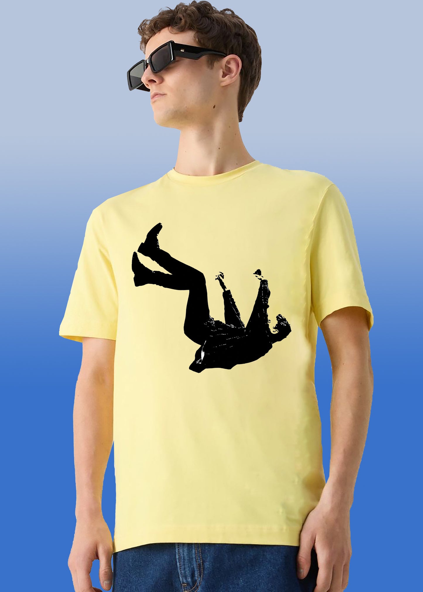 VLAM Falling Man GraphIc Printed Tshirt