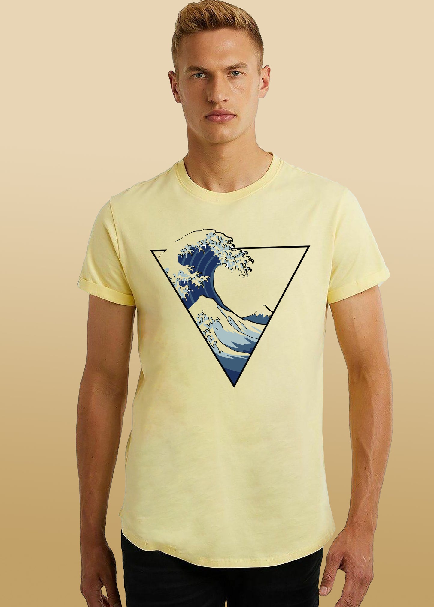VLAM Triangle Wave Print Beach Tshirt
