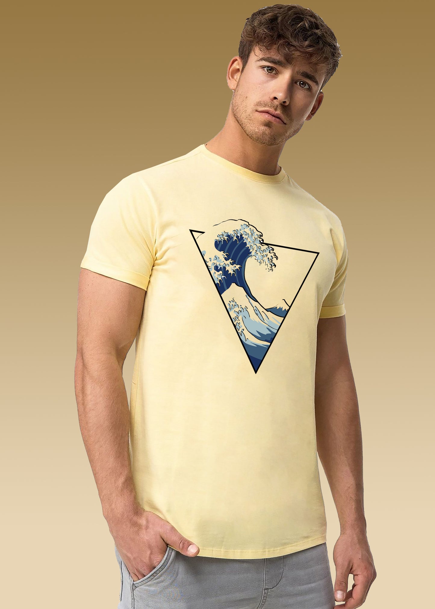 VLAM Triangle Wave Print Beach Tshirt