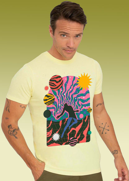 VLAM Mens Trippy Graphic T-shirt