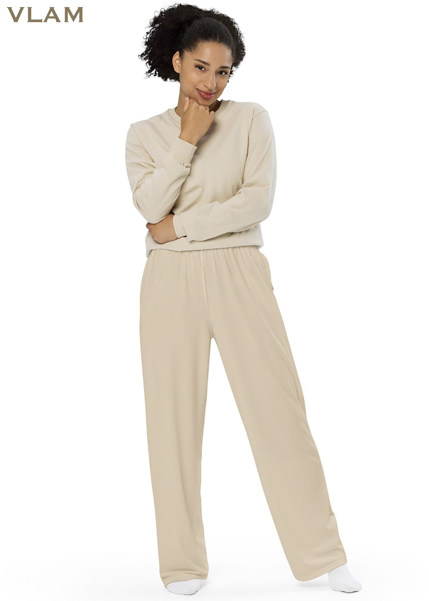 VLAM Solid Beige Unisex Pant