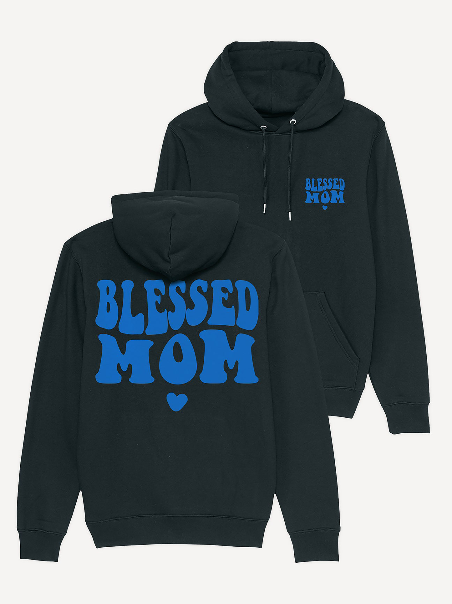 Blessed Graphic Printed Black Hoodie