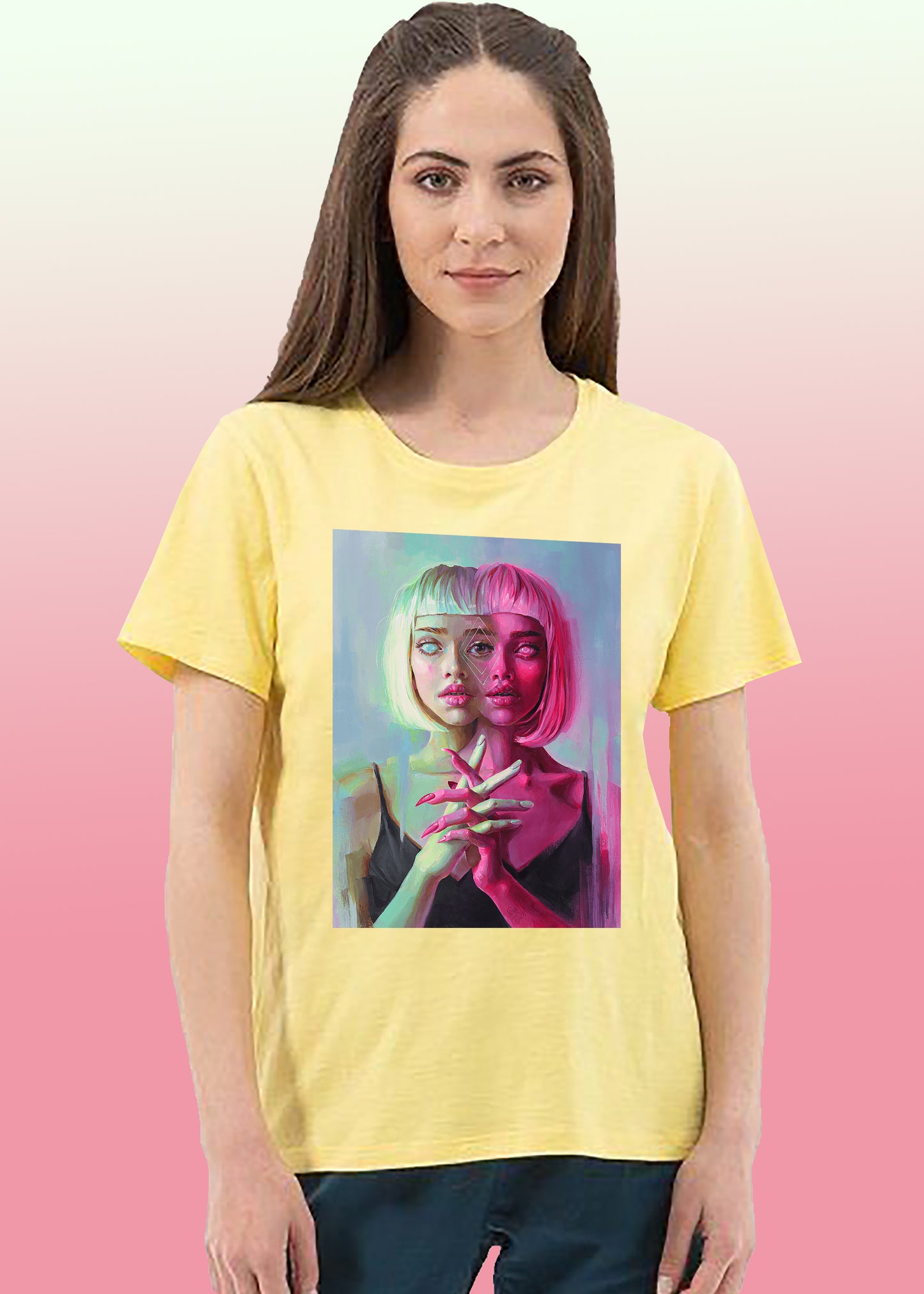 VLAM Trippy Girl Womens Trendy T-shirt