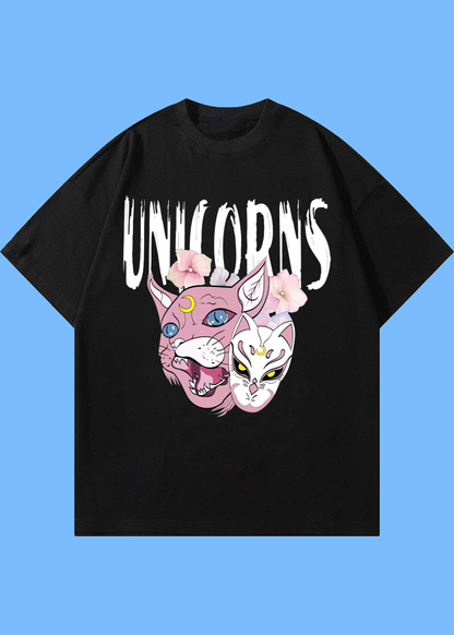 VLAM Unicorns Cartoon Oversized Tshirt