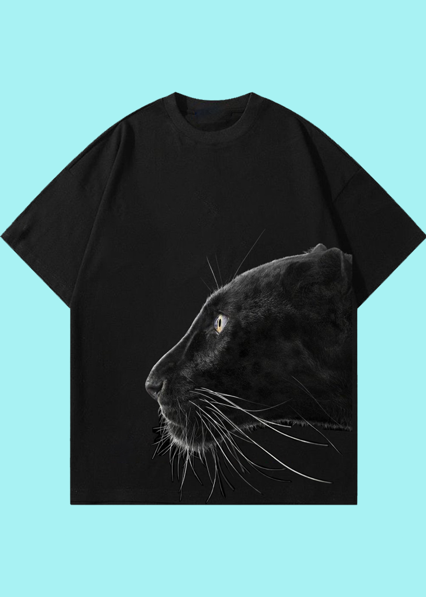 VLAM Black Leopard Unisex Oversized Tshirt