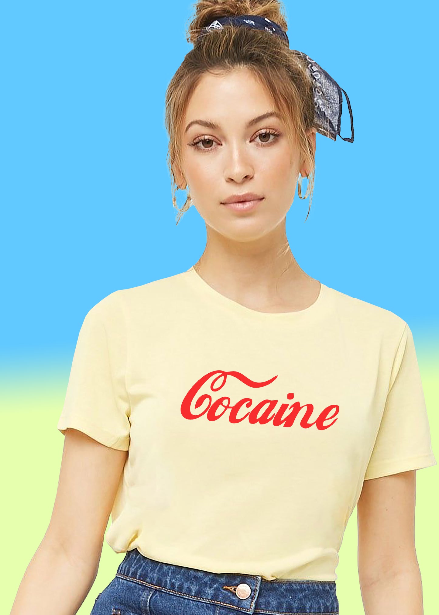VLAM Trendy Cocaine T-shirt For Women