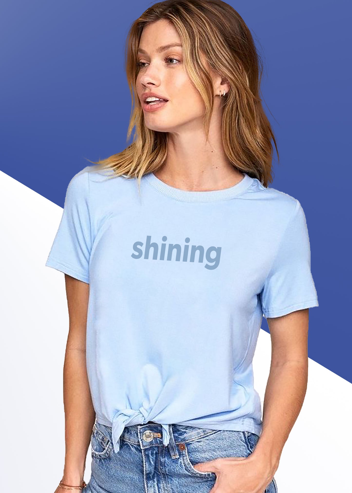 VLAM Minimal Print Women Shining Tshirt