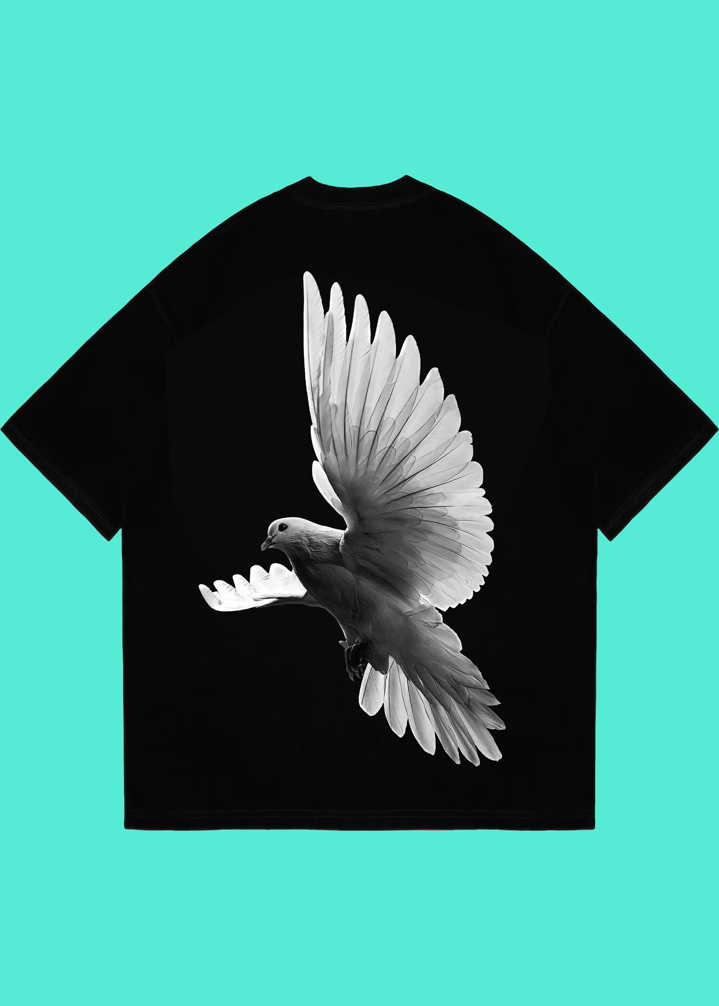 VLAM Flying Bird Back Print Unisex Oversized Tshirt
