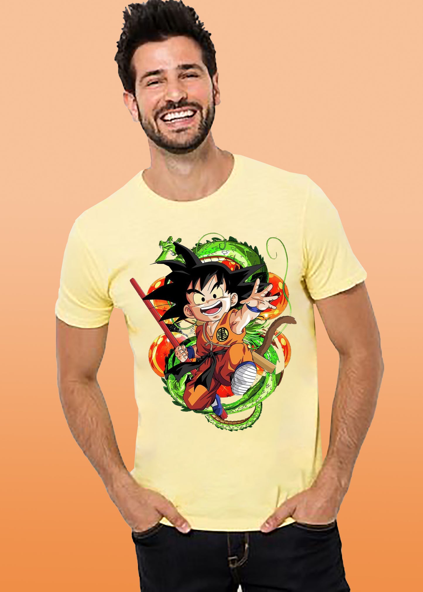 VLAM Cartoon Printed Goku T-shirt