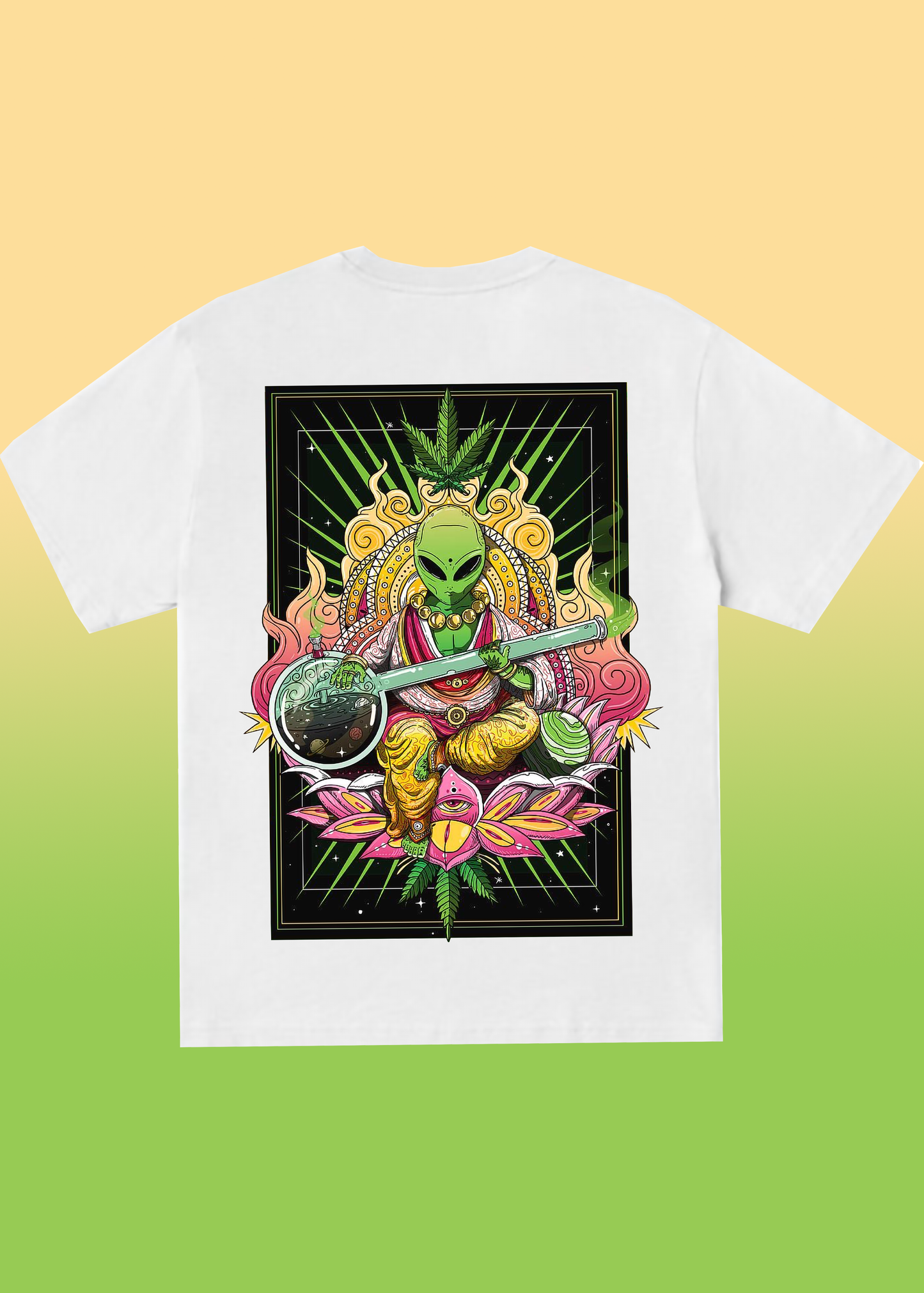 VLAM Graphic Alien Regular Fit Back Print Tshirt