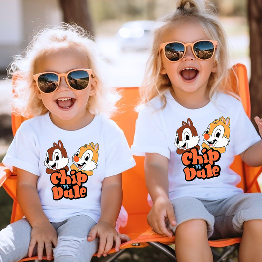 VLAM Chip and Dale Kids Cartoon Tshirt  (Pack of 2)