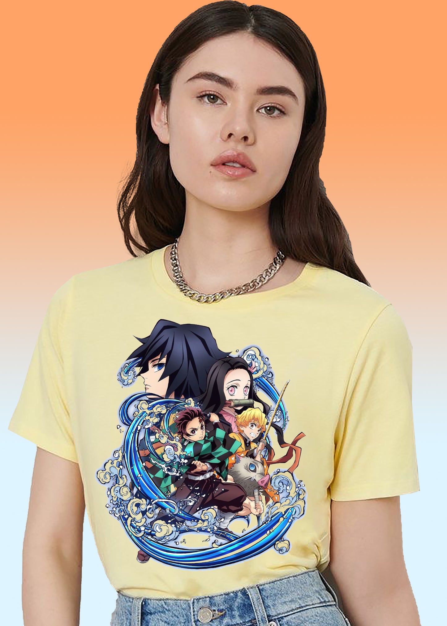 VLAM Blue Anime Tshirt For Women