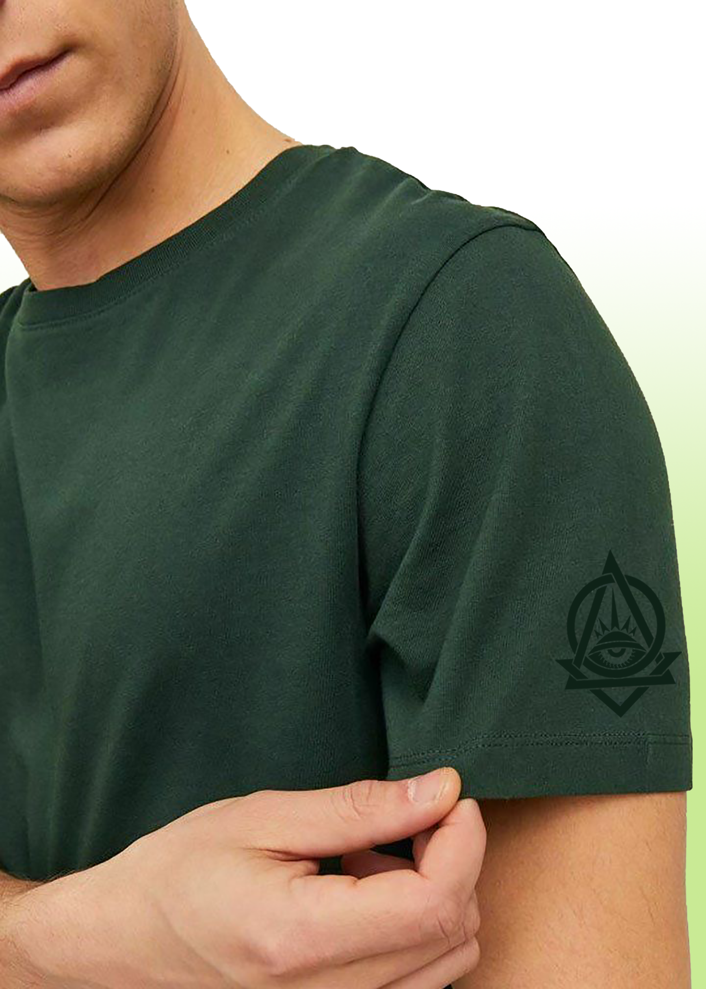 VLAM Bottle Green Solid Oversized Tshirt