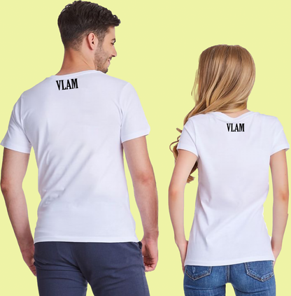VLAM Sun Moon Graphic Print Couple Tshirt (Pack Of 2)