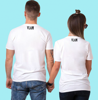 VLAM Sandwich Quote Print Couple Tshirt (Pack Of 2)