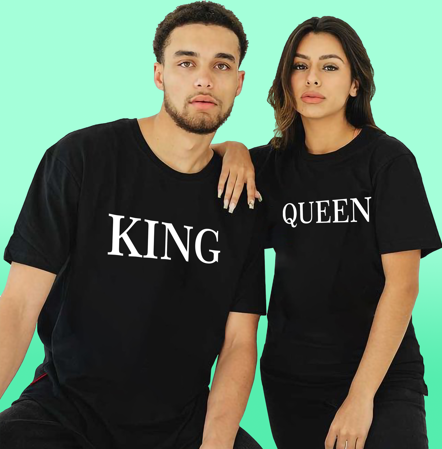 VLAM King And Queen Couple Tshirt (Pack Of 2)