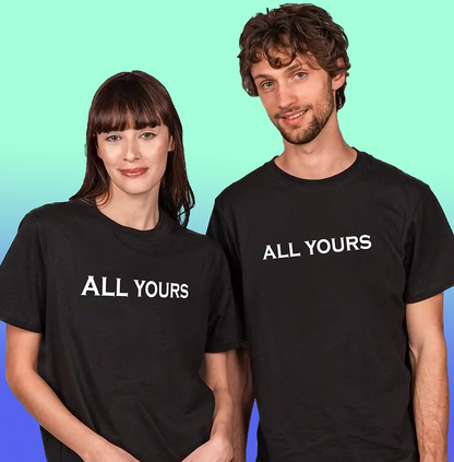 VLAM All Yours Black Couple Tshirt (Pack Of 2)